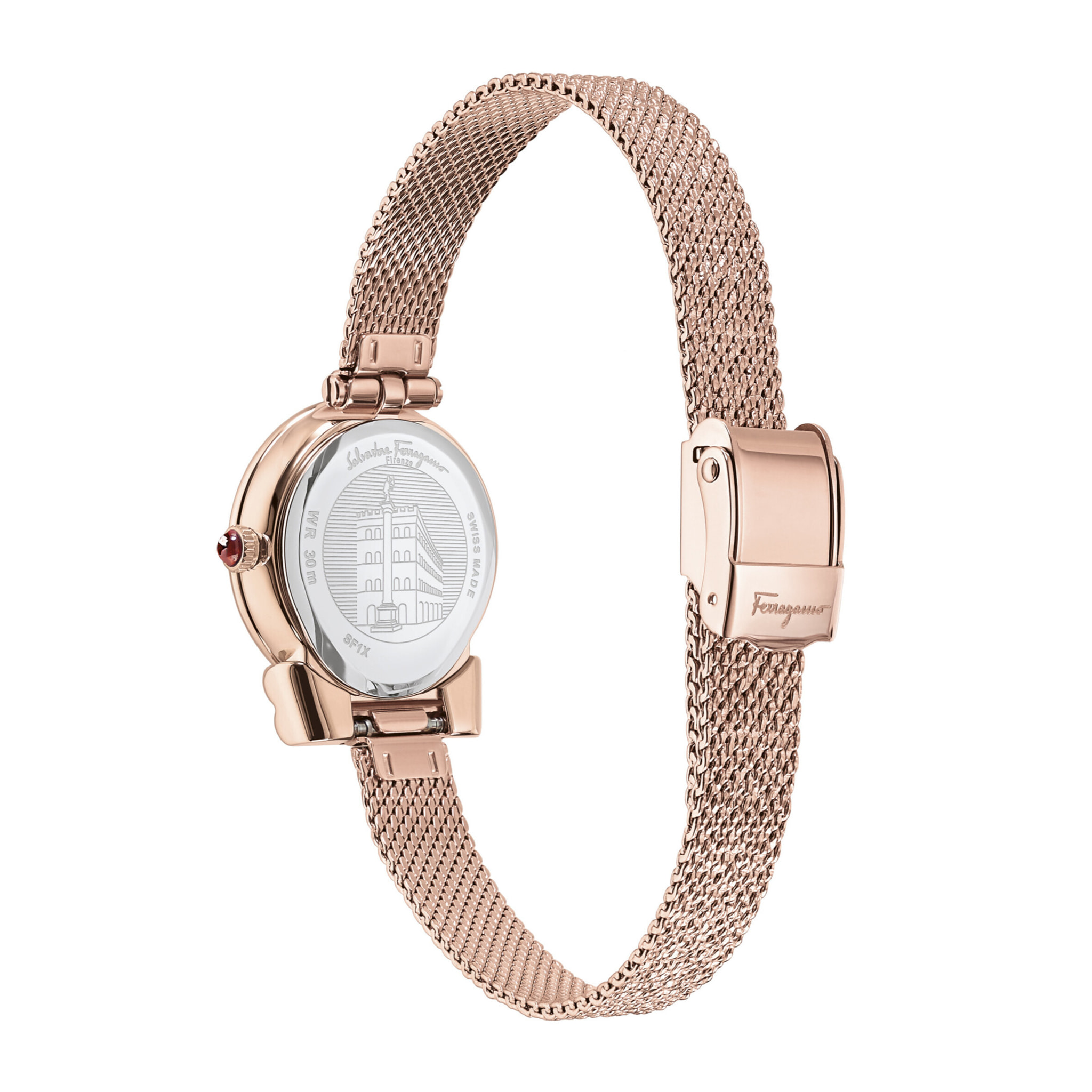 Ferragamo Reloj Analógico De Cuarzo. Gancini Stone