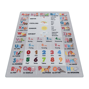 PLAY - Tapis enfant éducatif gris - PLA2904GRI