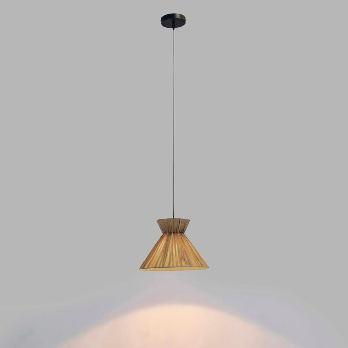 FORLIGHT Dama lampara colgante en negro para bombilla E27