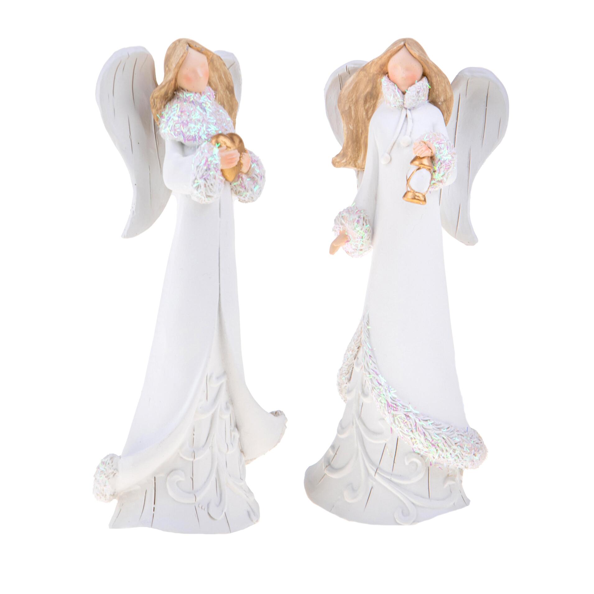 Angeli con glitter - Pezzi 2 - BIANCO - Bianchi Dino SpA