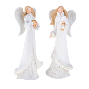 Angeli con glitter - Pezzi 2 - BIANCO - Bianchi Dino SpA