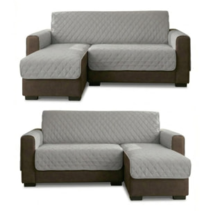 Copridivano 4 posti con penisola impermeabile e antimacchia, telo protettivo con braccioli adattabile a penisola destra e sinistra, ampia copertura per divani grandi, protegge da liquidi e sporco, facile da lavare, ideale per uso quotidiano e lunga durata