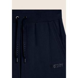 Pantaloni Sportivi con gamba Dritta e strass FREDDY