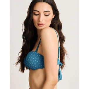 Top Bandeau Azul Petróleo - Bicela