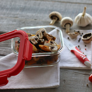 Boîte hermétique carré 310ml en verre CRISTAL