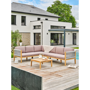 JORDA - Salon de jardin d'angle 5 places - Acacia