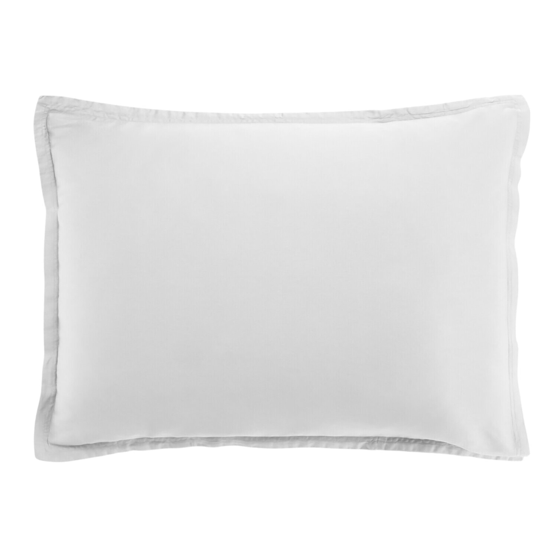 Paire de taies d'oreiller satin de coton lavé blanc optique