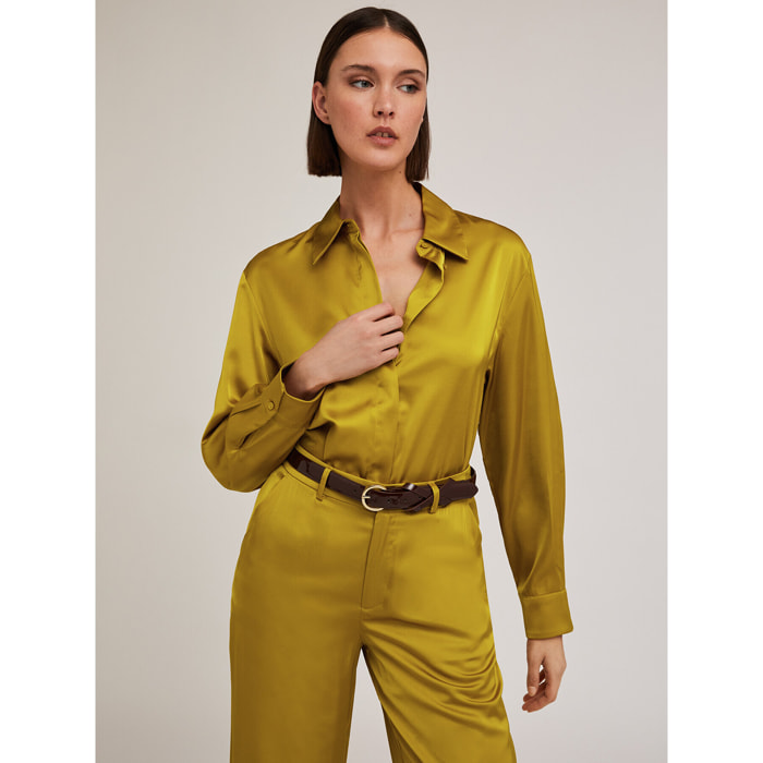 Motivi - Camisa de raso - Amarillo