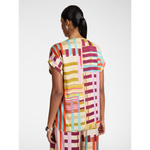 Elena Mirò - Blusa de viscosa estampada - Rosa