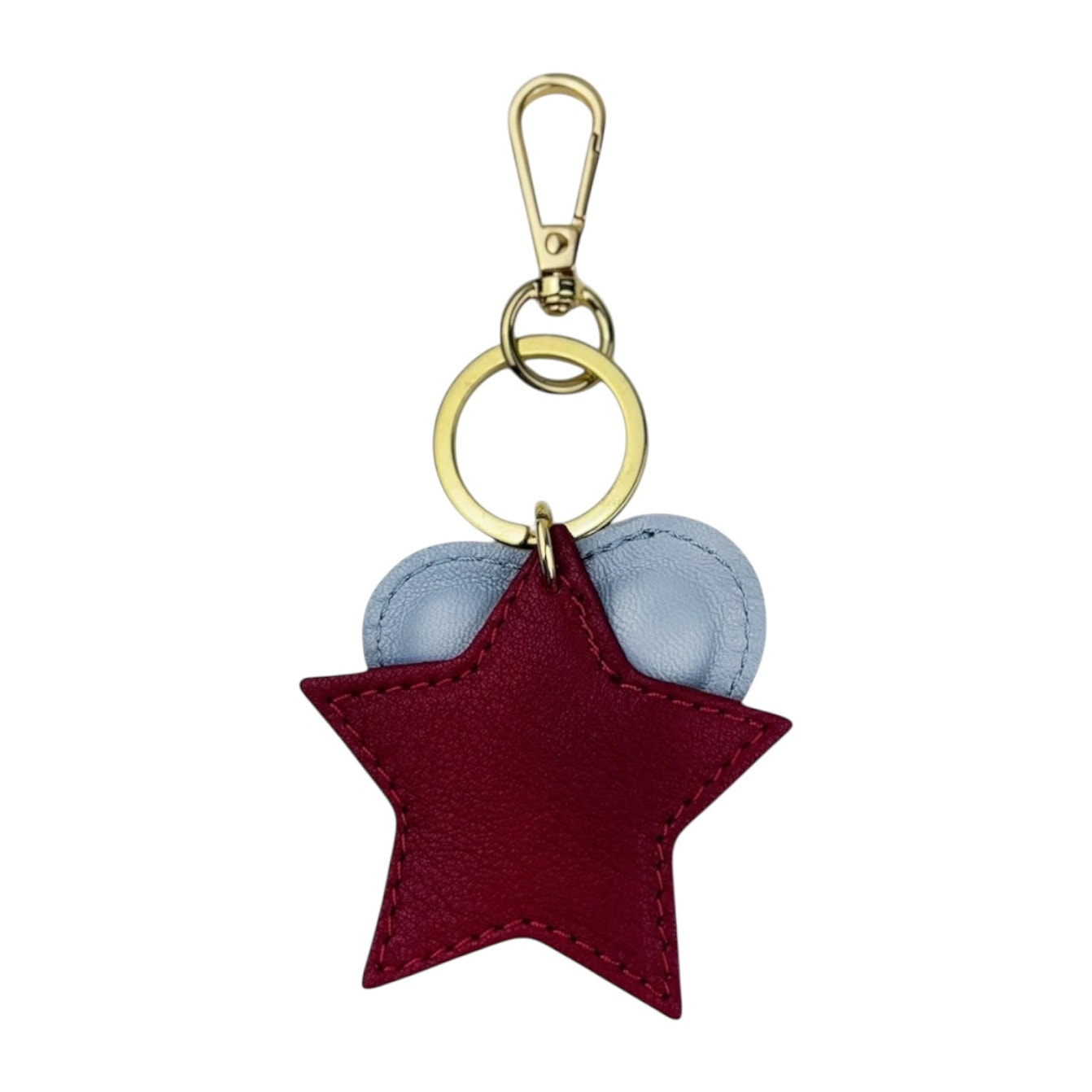 Portachiavi cuore celeste Cheval Firenze stella bordeaux