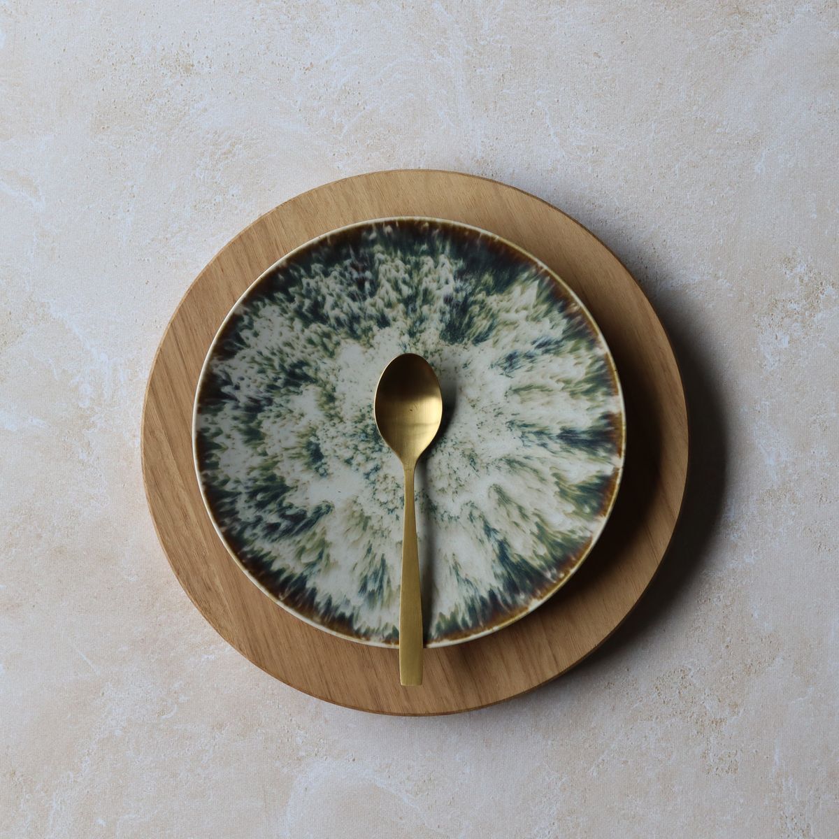 Lot de 6 assiettes plates abstraites en porcelaine 27cm MAKA