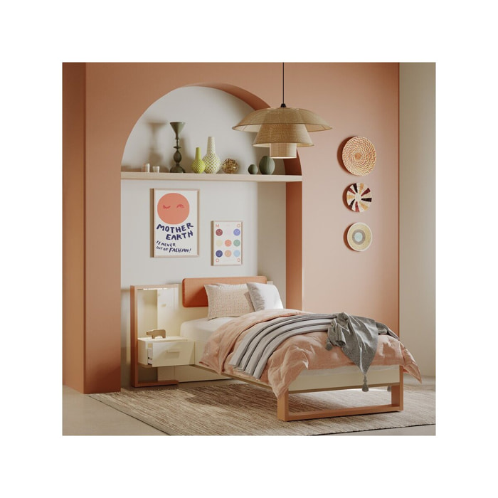 Lit enfant "Camillia" - 90 x 200 cm - Terracotta