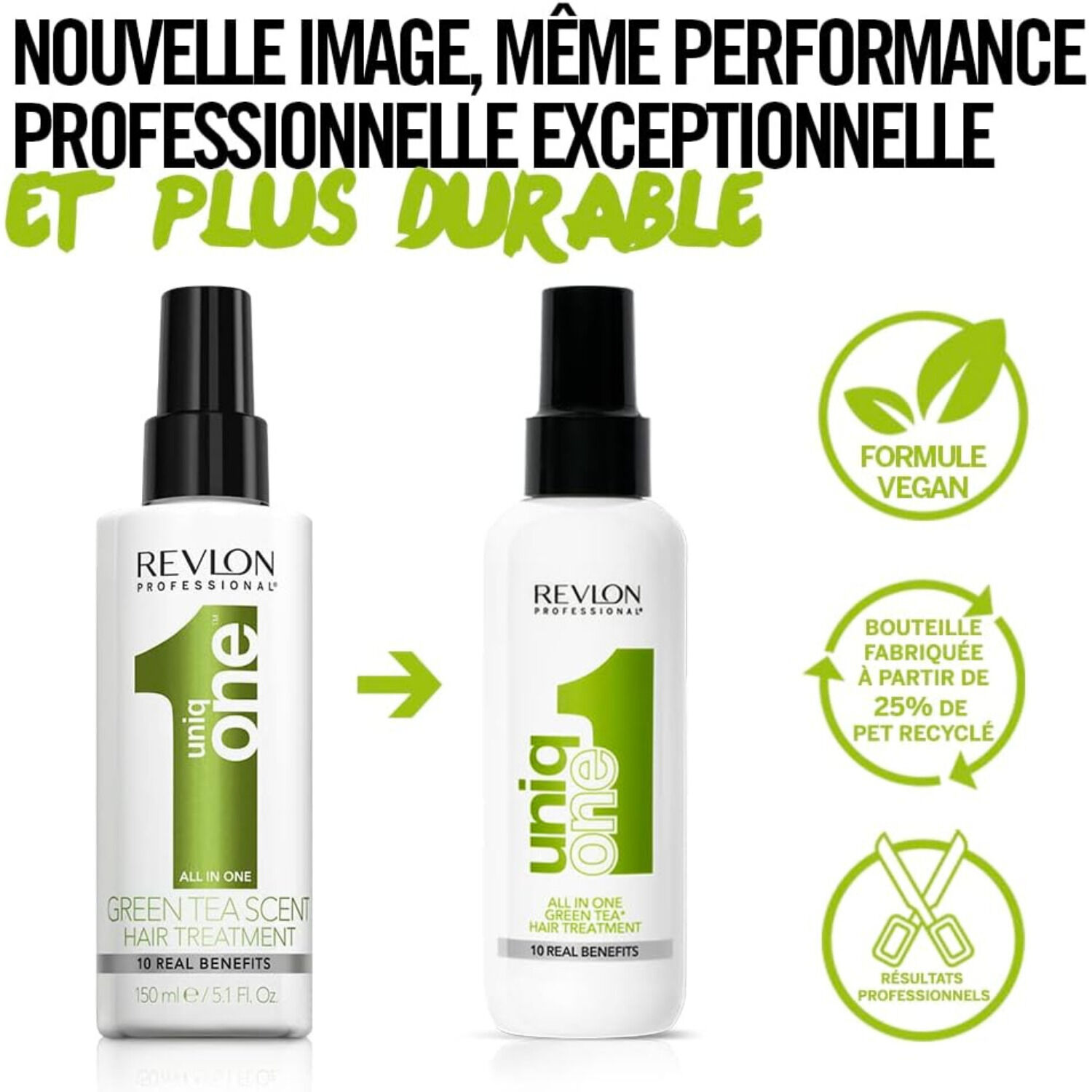UNIQONE™ - Masque Spray Sans Rinçage 10 Bienfaits Thé Vert 150 ml