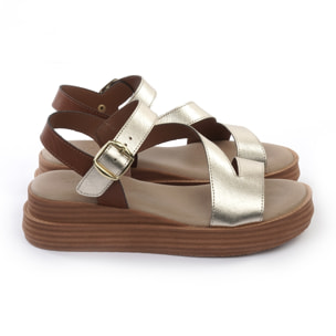 SANDALO ZEPPA FASCE Z PLATINO