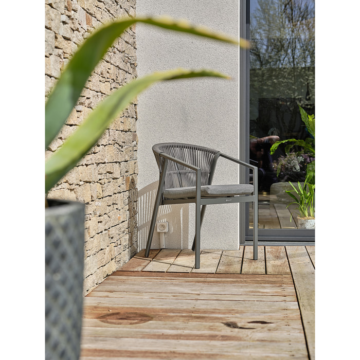 GAMBI - Fauteuil de jardin - Gris anthracite