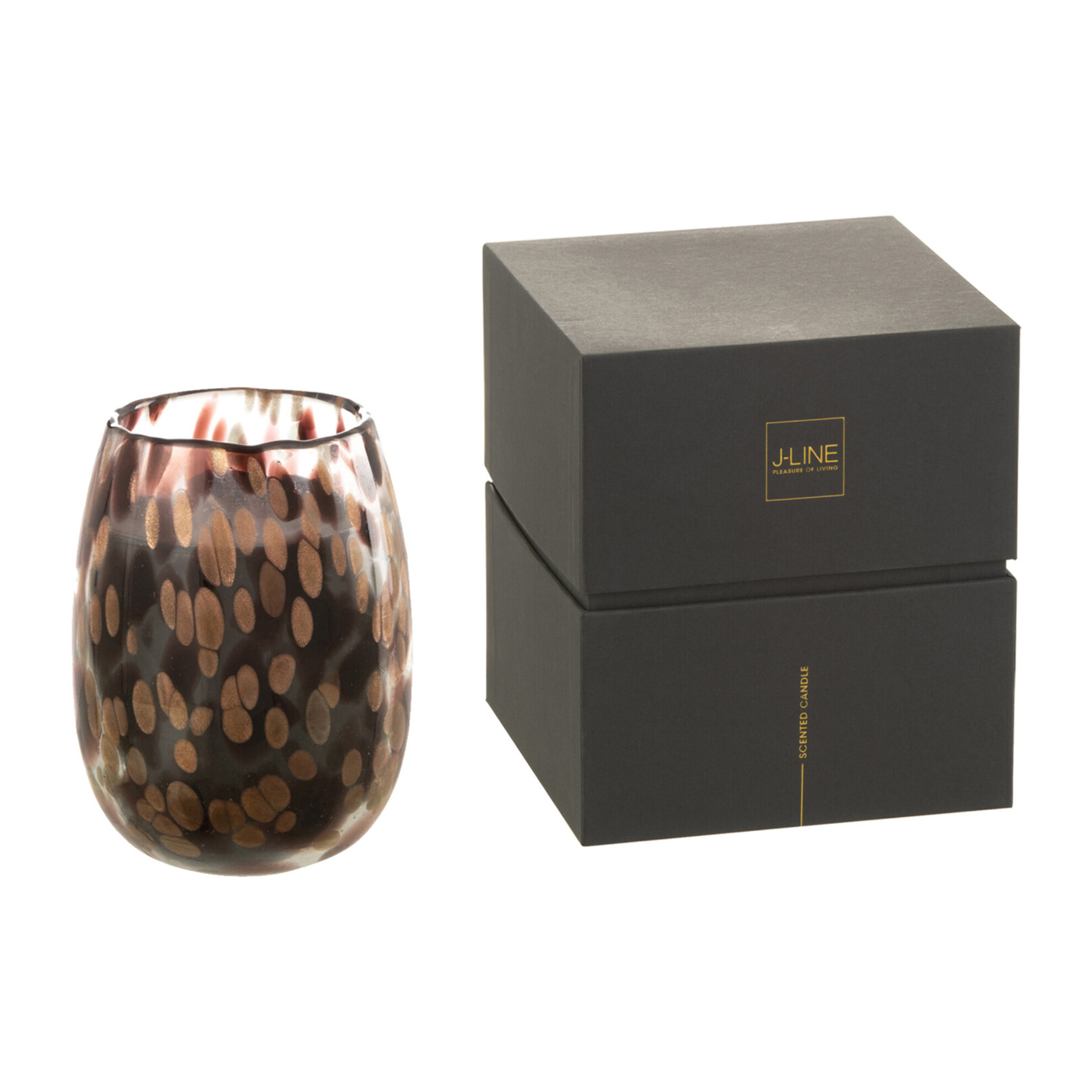 J-Line bougie pafumée Mia - verre - noir/mix - small - 90H
