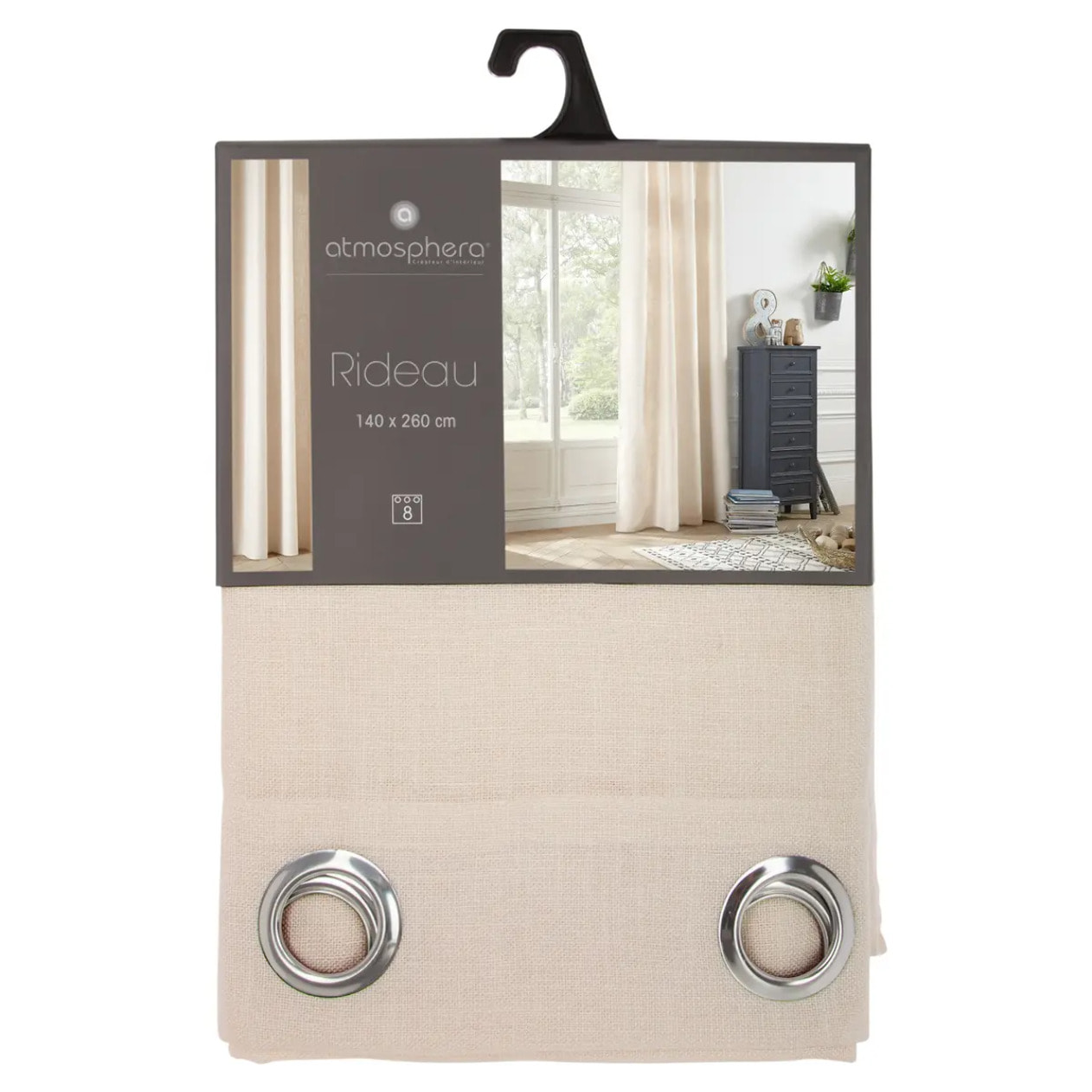 Rideau "Leon" beige 140x260cm