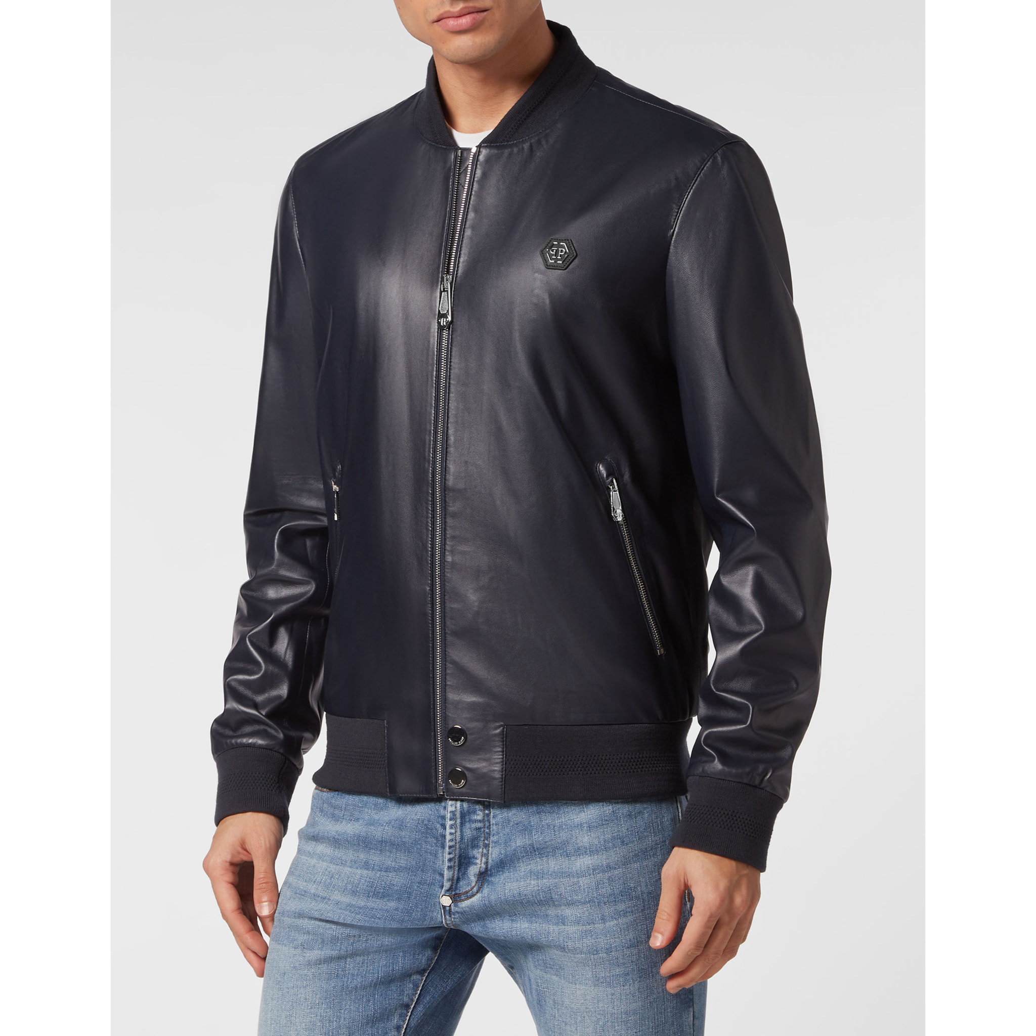 PHILIPP PLEIN Bomber de cuero