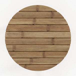 Tabouret de jardin en bambou H38 cm - Eli