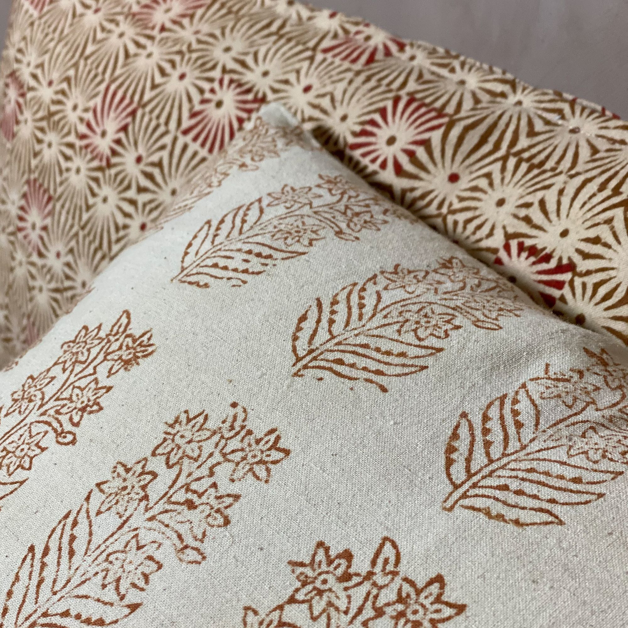 Coussin en coton beige 40cm ADYAR