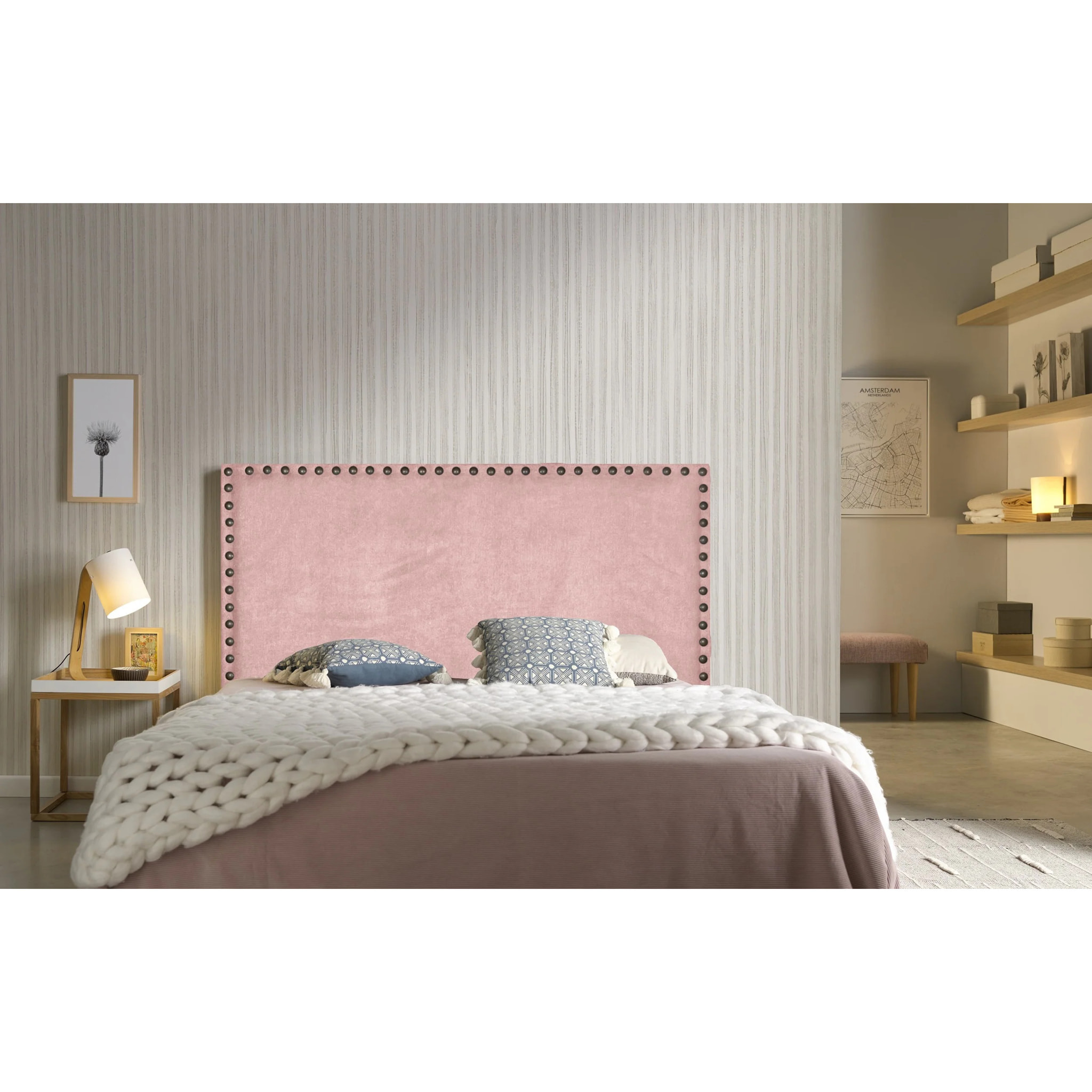 Cabecero Lirio Tela Salmon 100