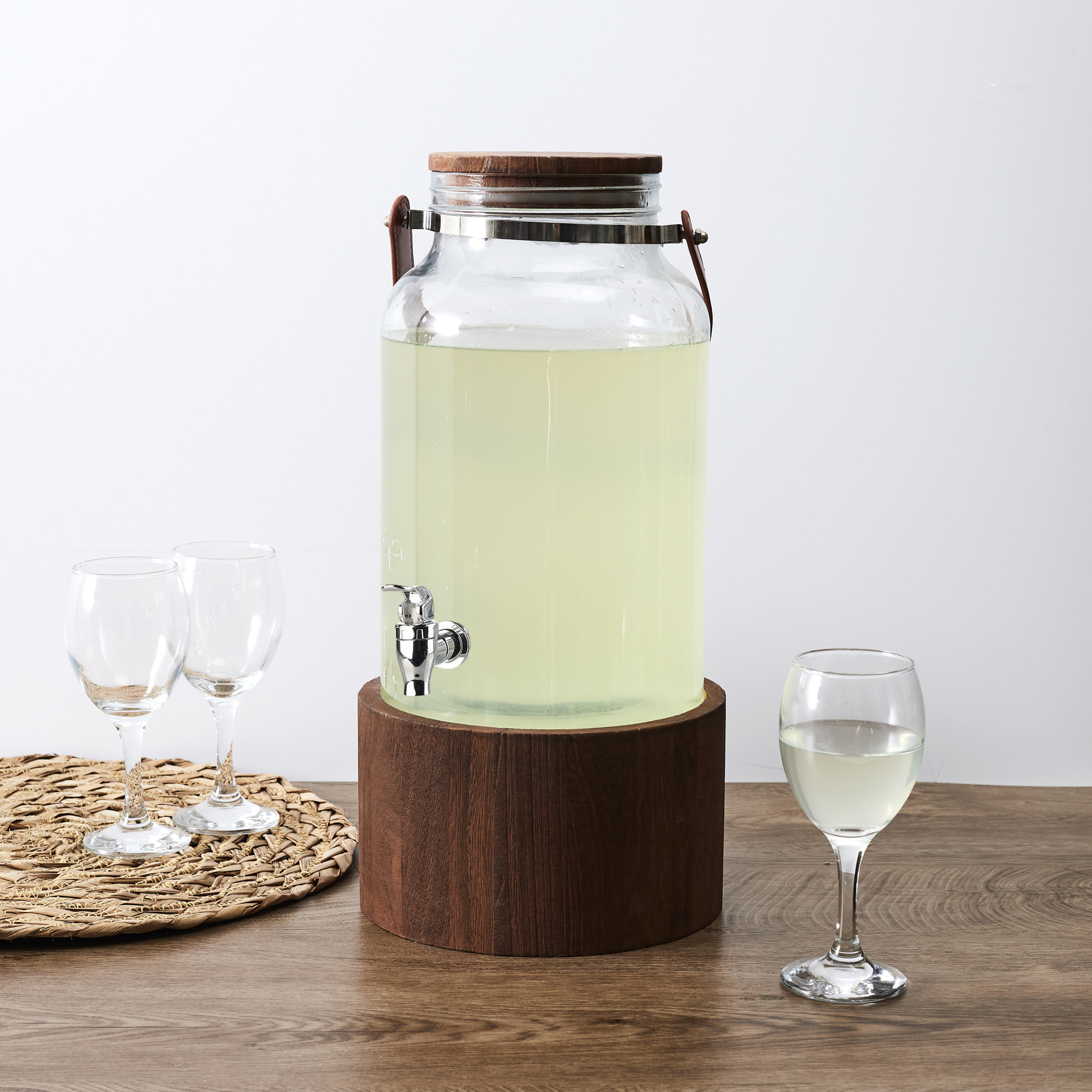 Fontaine à Boisson - COOK CONCEPT - Originale - Tendance - Transparent et Marron