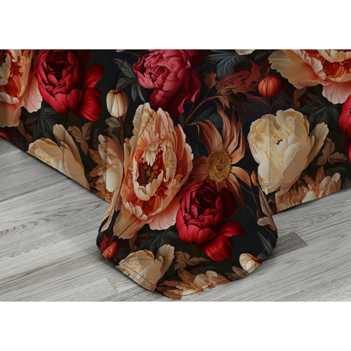 Trapunta Invernale 300gr Diadema Flora Stampa Digitale Fantasia Floreale D5