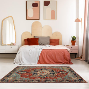 Tapis imprimé Vefu motif Médaillon Oriental