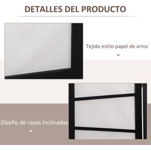 Biombo de 3 Paneles Divisor de Habitación Plegable 120x170 cm Separador de Ambientes de Madera Decoración para Oficina Dormitorio Salón Negro y Blanco