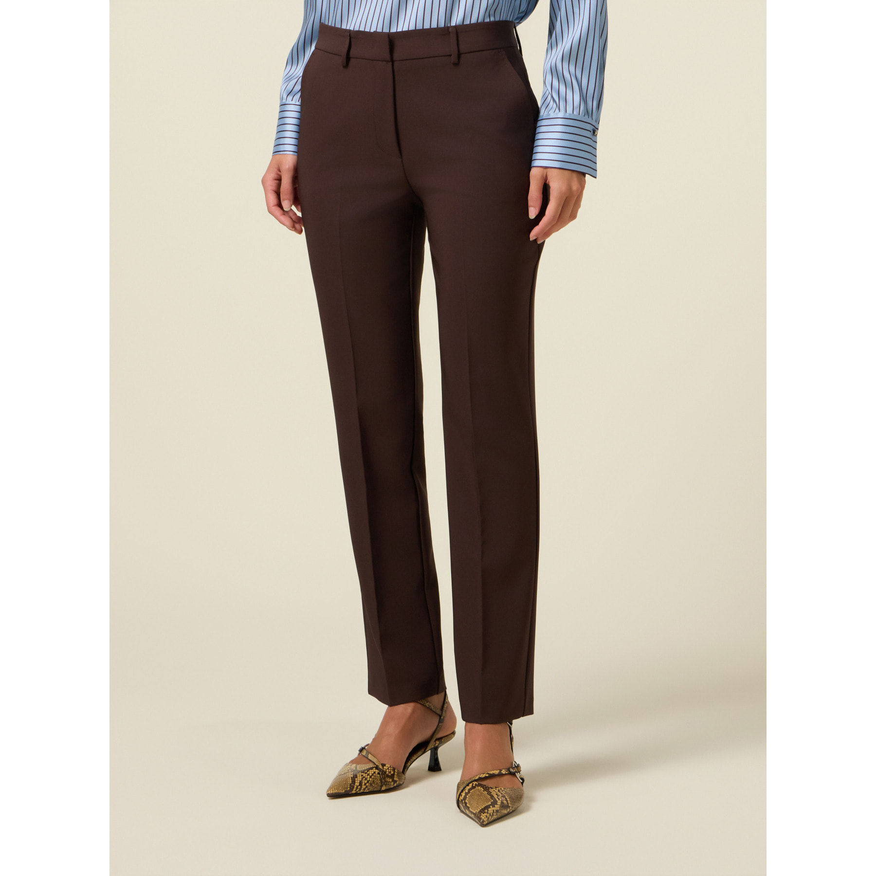 Oltre - Pantaloni in tessuto tecnico - Marrone