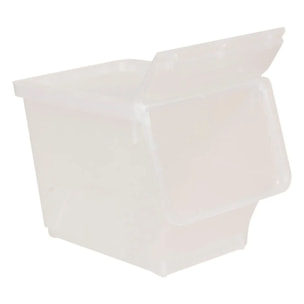 Boîte en plastique transparente à ouverture frontale 24L