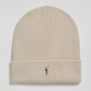 Cappellino in lana Vinny beige con logo ricamato Rigby Go