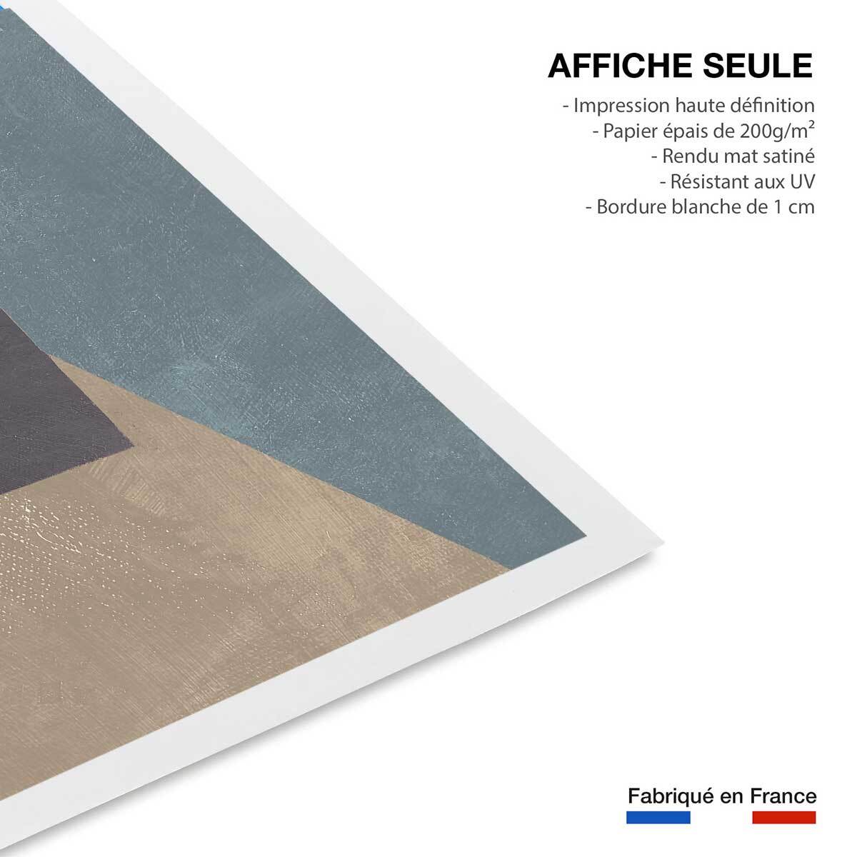 Poster Soie bleue sarcelle Affiche seule