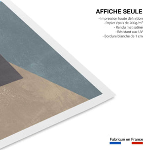 Poster Soie bleue sarcelle Affiche seule