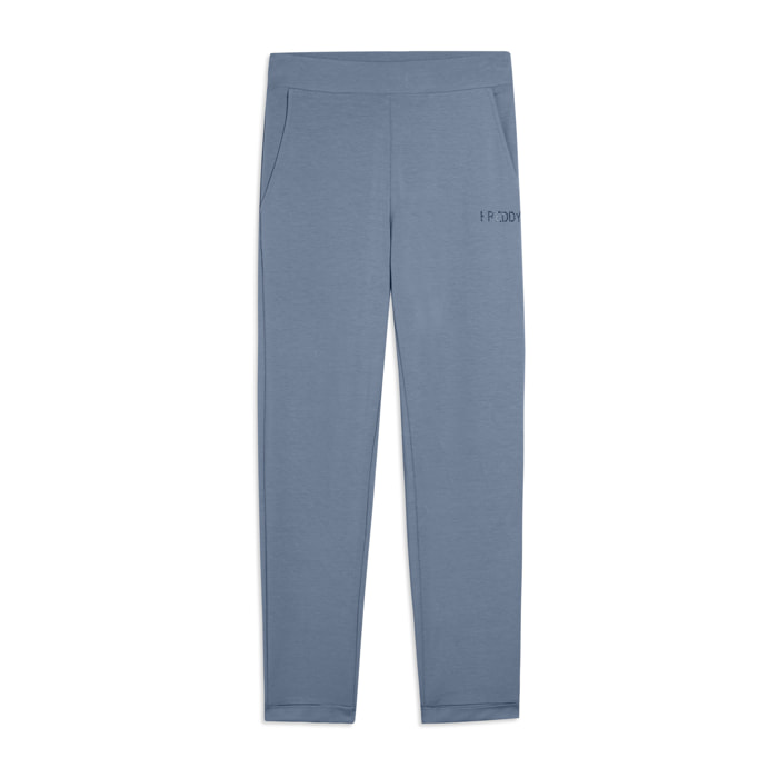 Pantaloni Sportivi Cropped con risvolto e strass FREDDY