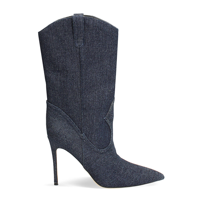Tronchetti jeans tacco 10 cm