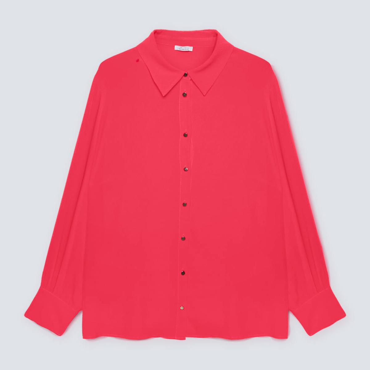 Fiorella Rubino - Camicia in viscosa ECOVERO™ - Rosso