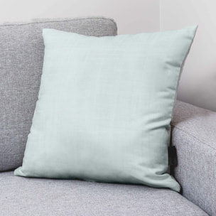 Housse de coussin 100% coton Vert eau 50x50 cm