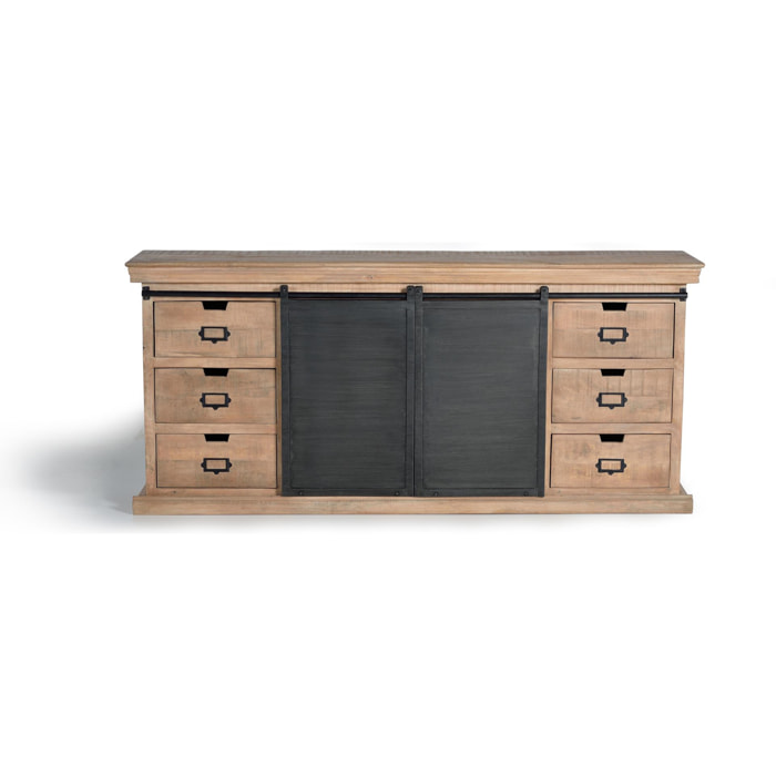 Aparador de Madera de Mango Estilo Industrial Moderno