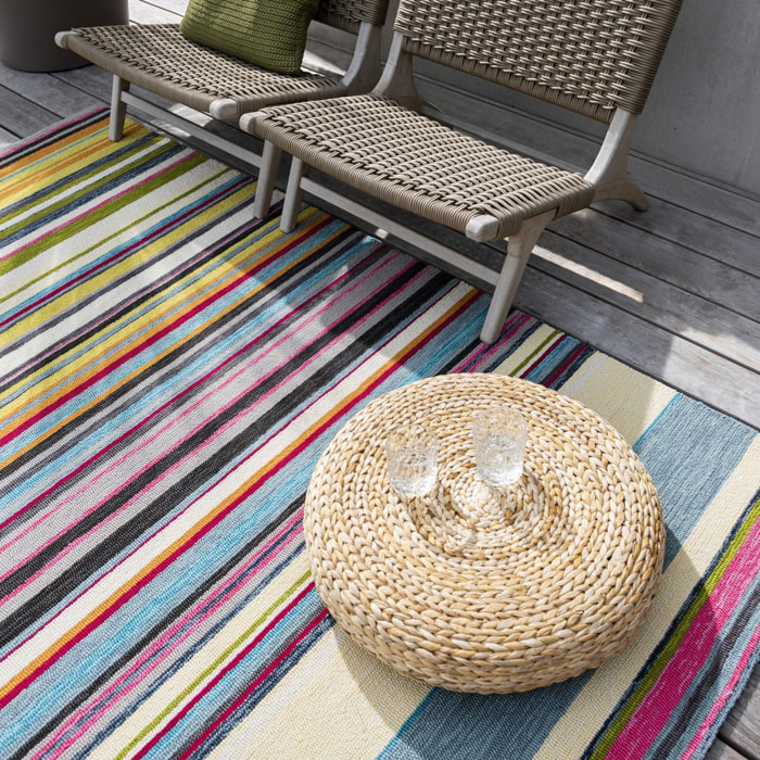 Tapis extérieur tissé kilim rectangle ELXE