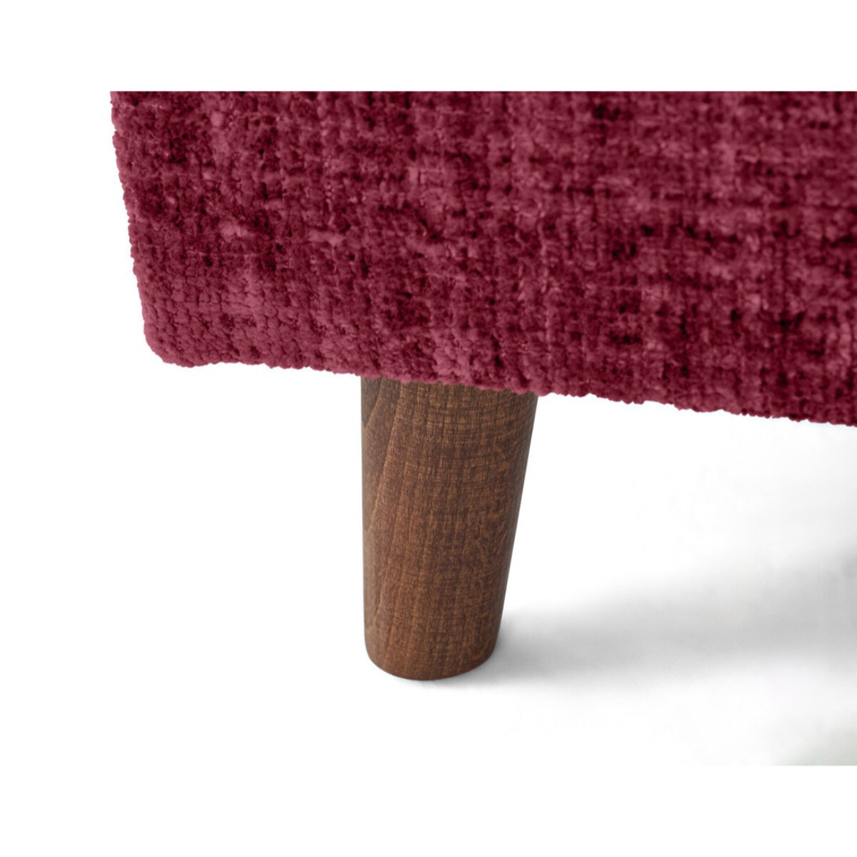 Rune - canapé d'angle droit 4 places en velours texturé - Prune