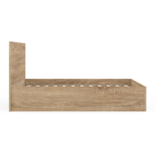 Lit coffre Sicile 160x200cm effet bois naturel