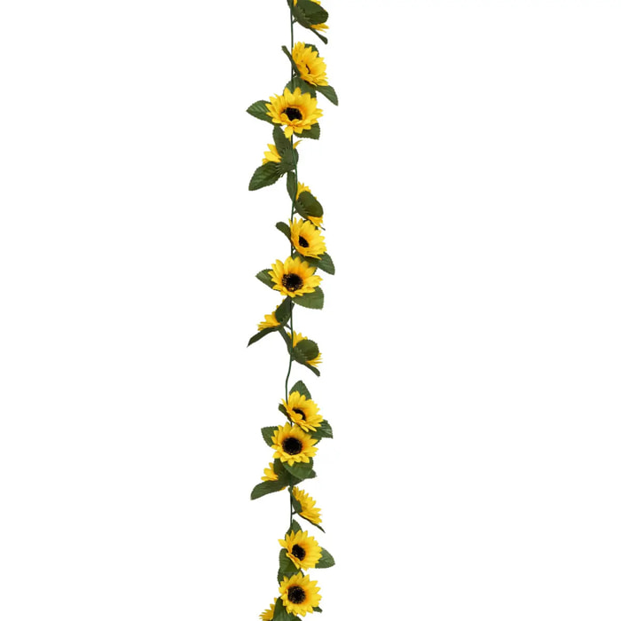 Guirlan de tournesol artificielle "Naki" jaune H180cm