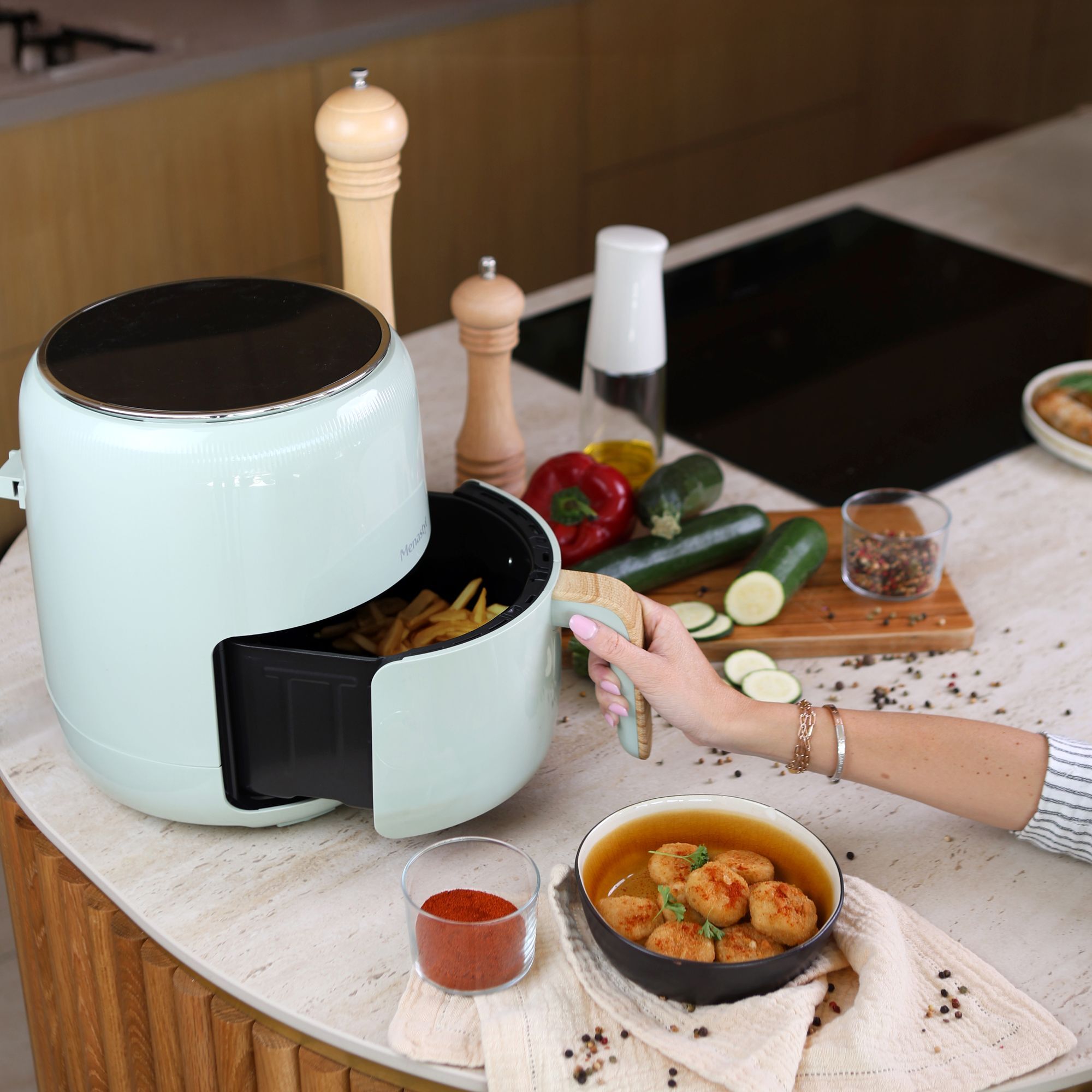 Friteuse sans huile 4,5L céladon COLORAMA