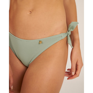 Braga de bikini clásica con lazos en tejido piqué
