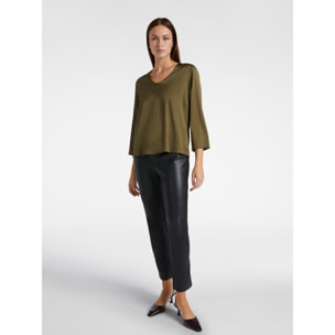 Elena Mirò - Blusa in raso - Verde