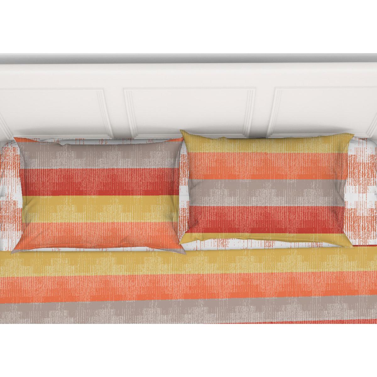 Completo Lenzuola 100% Cotone Color Arancio