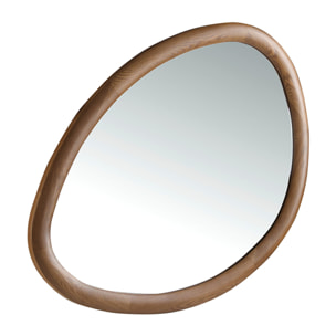 Espejo pared Angel Cerdá orgánico con marco de madera en nogal 95x75x3cm