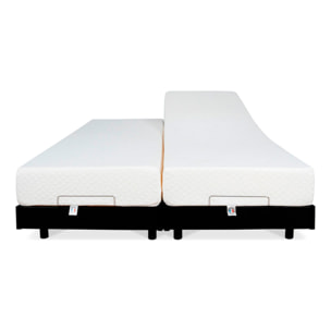 Ensemble Matelas Absolu & Sommier Électrique Flex, 21 cm, Mémoire de Forme, Technologie Bi-Lattes, Confort Personnalisé, Soutien Équilibré, Télécommande Filaire