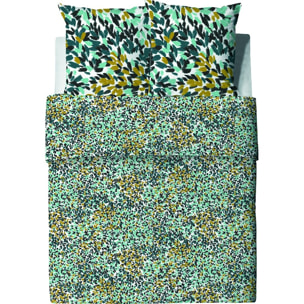 Parure De Couette 3pcs avec Taies oreiller 100% Coton Bio 57 Fils/cm2-telma